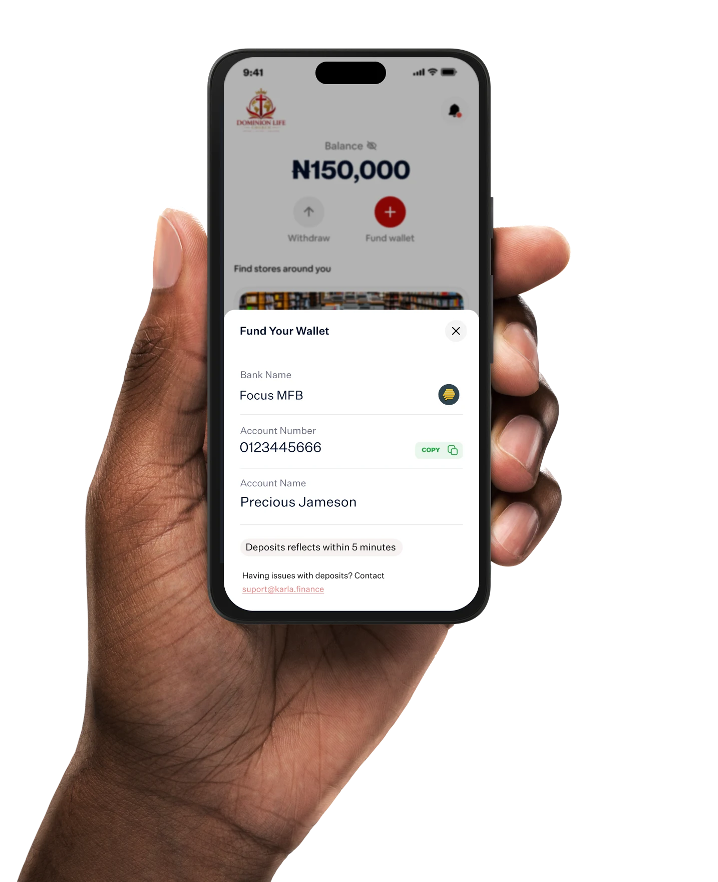 Screenshot showing fund process